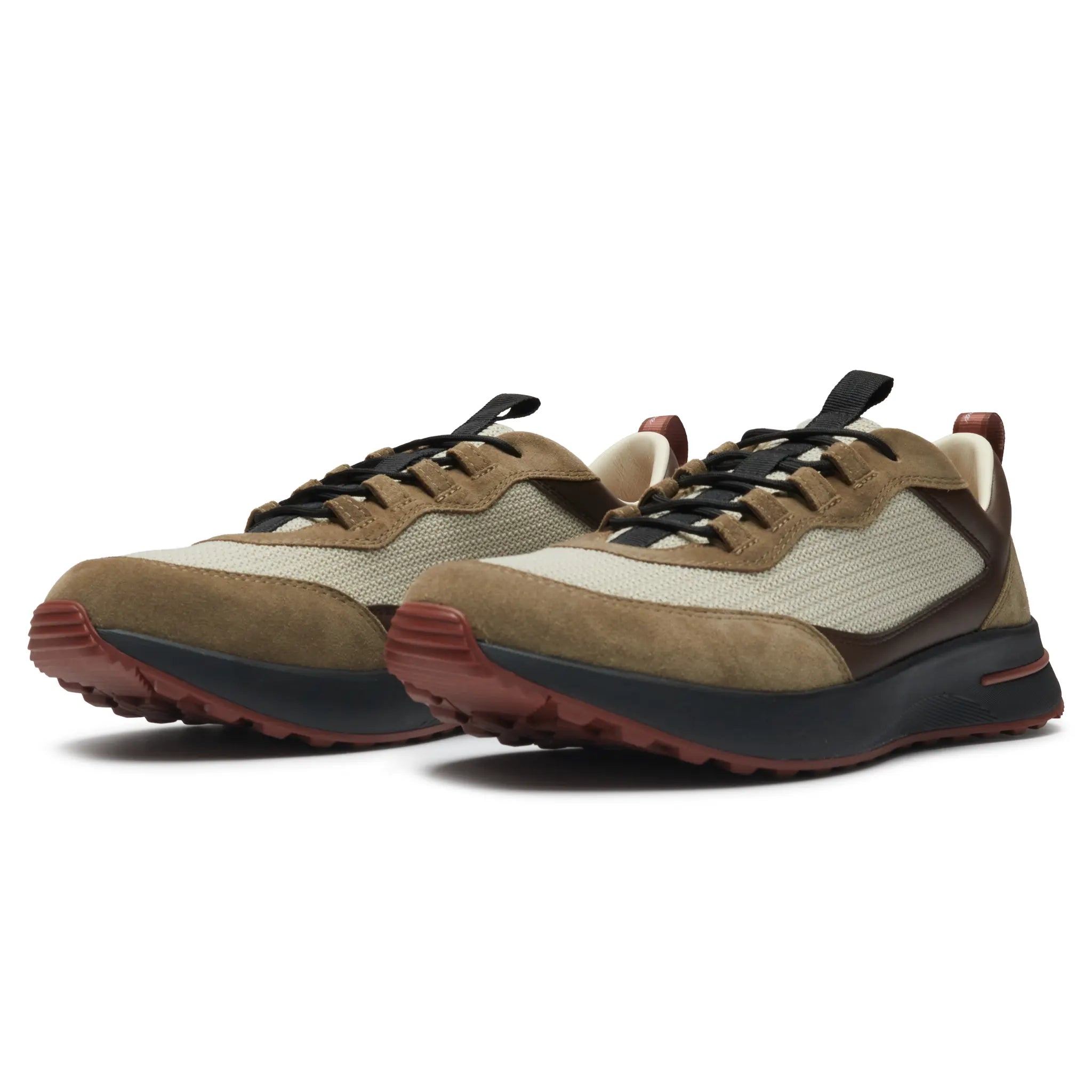 Front Side View of Loro Piana Week End Walk Performance Mesh Crest Sneaker FAR1331_F8CB